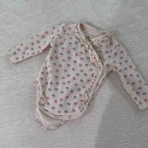 Konges Slojd Floral Print Kids Bodysuit - Cream